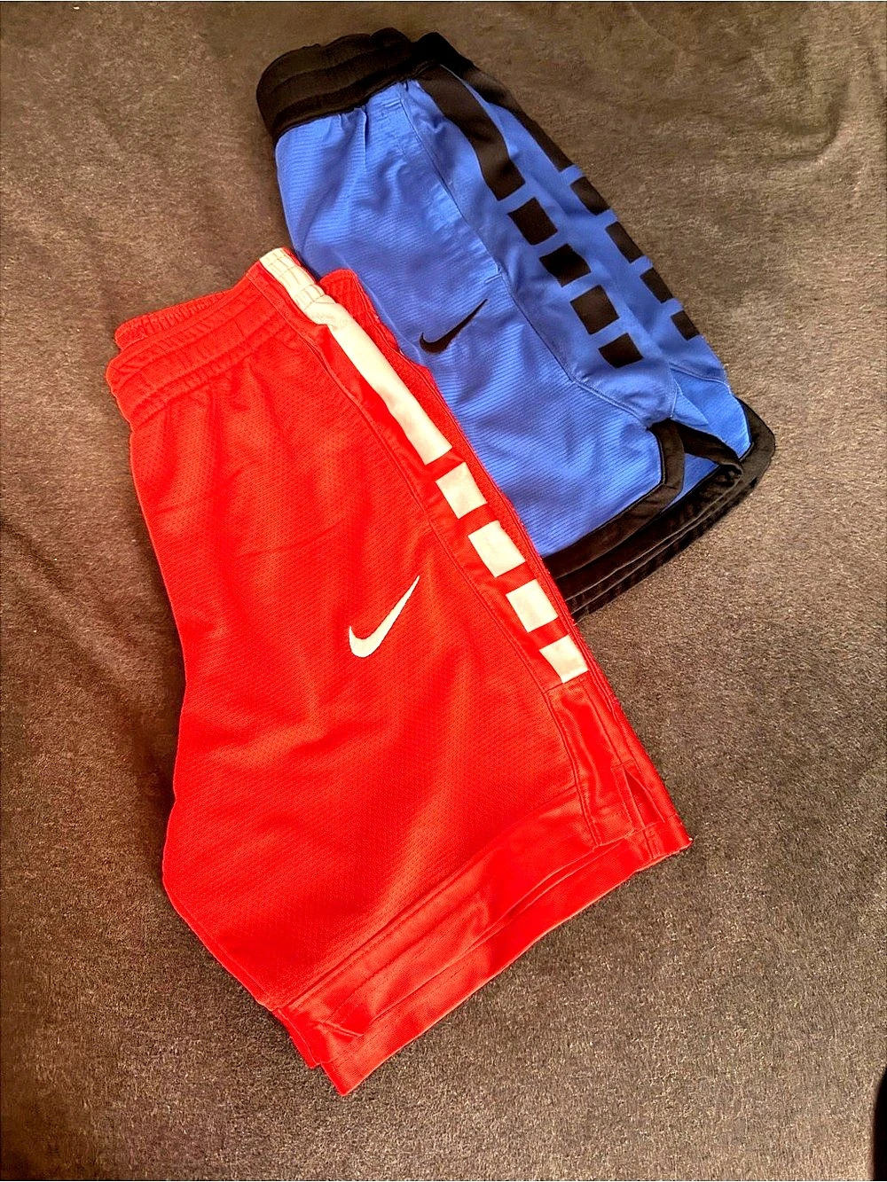 Nike Dri-FIT Elite Stripe Basketball Shorts Red & Blue